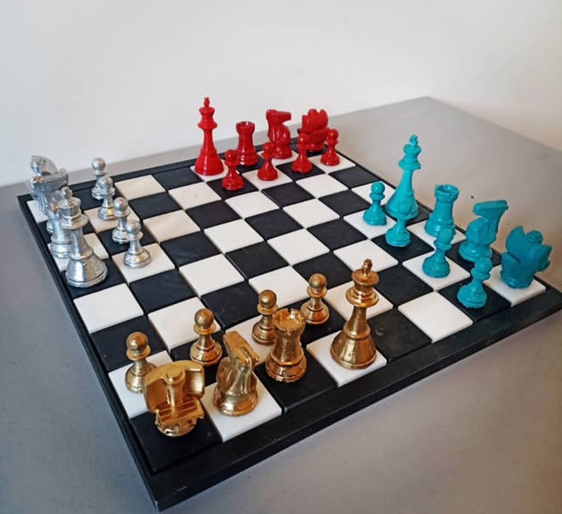 Chaturanga 4-player chess set